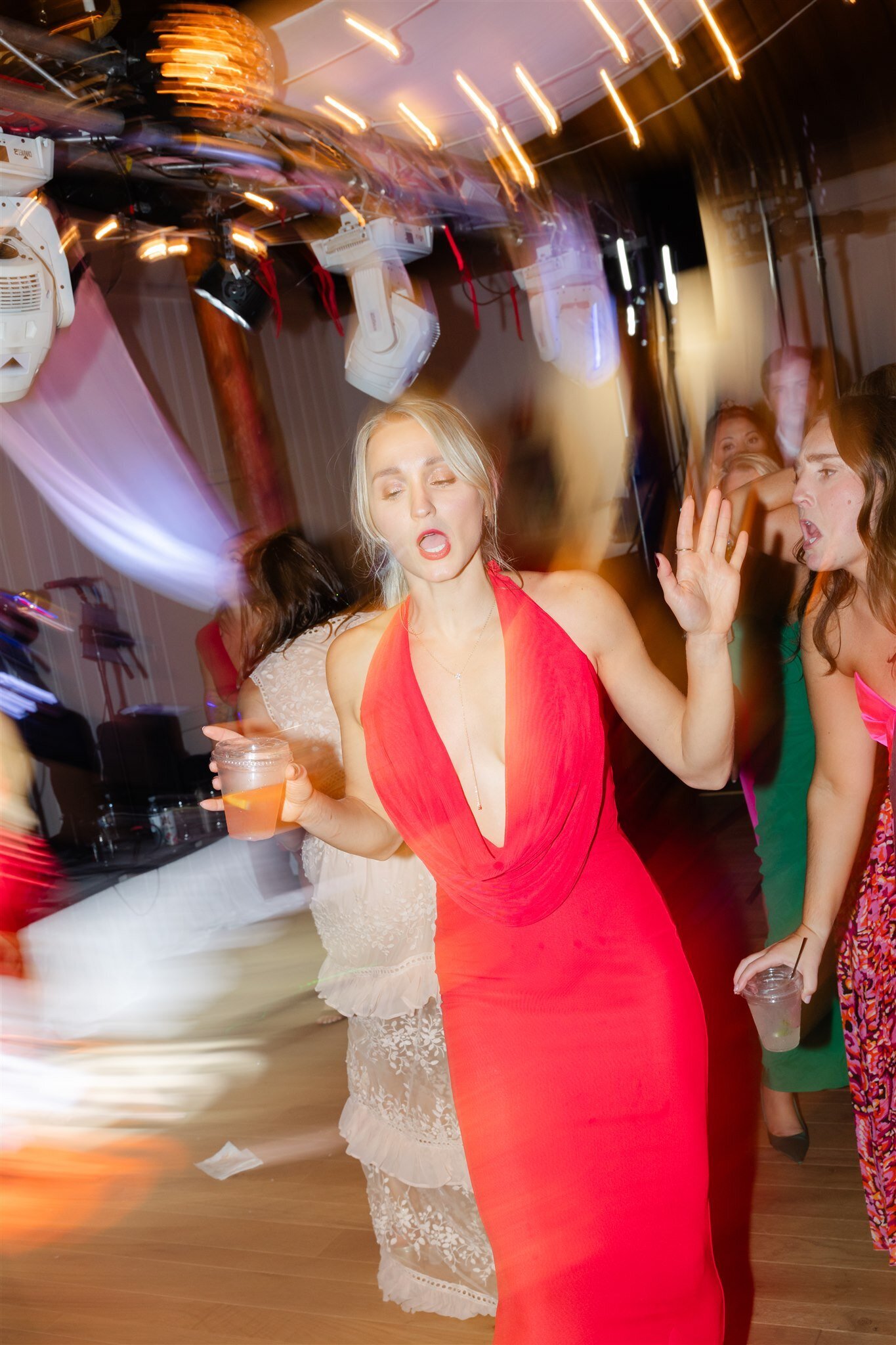 Wedding Reception party dancing at Mission Point Resort