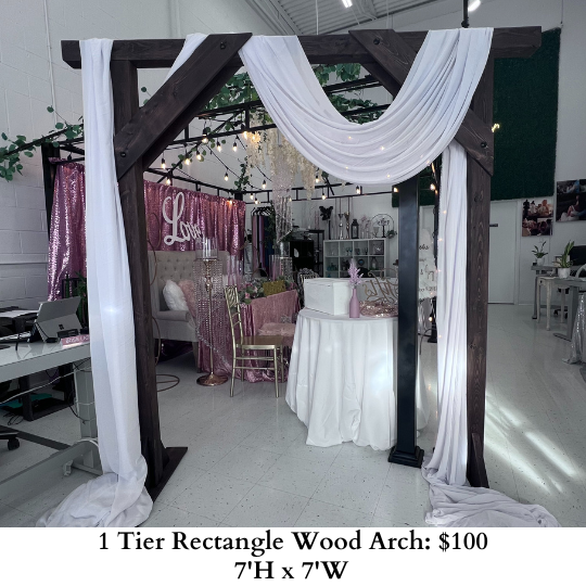 1 Tier Wood Rectangle Arch-941