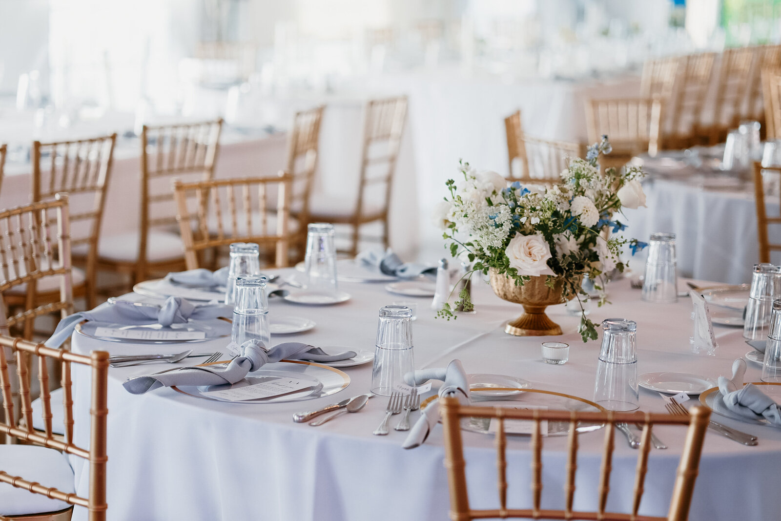 reception table at catawba island club