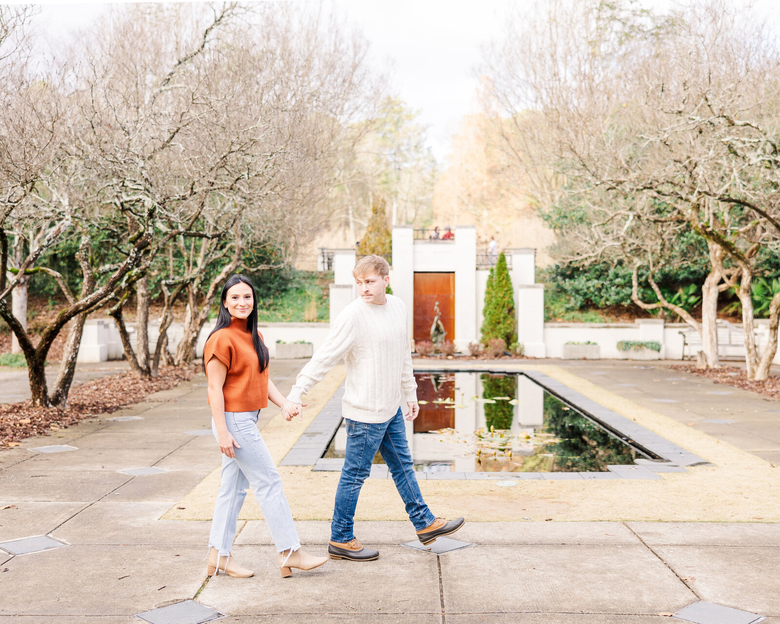A romantic engagement session of Abby and Caleb, styled by Abby Bell Photography, a fine art portrait photographer in Alabama.
