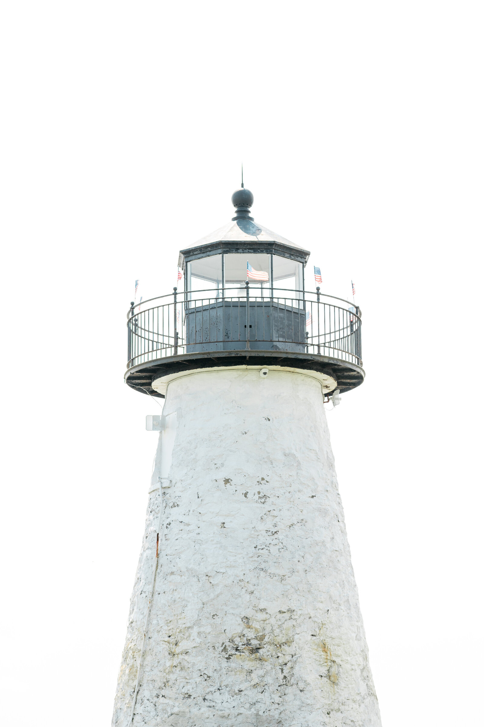 Historic coastal New England Ned's Point lighthouse in Mattapoisett — nautical wedding inspiration