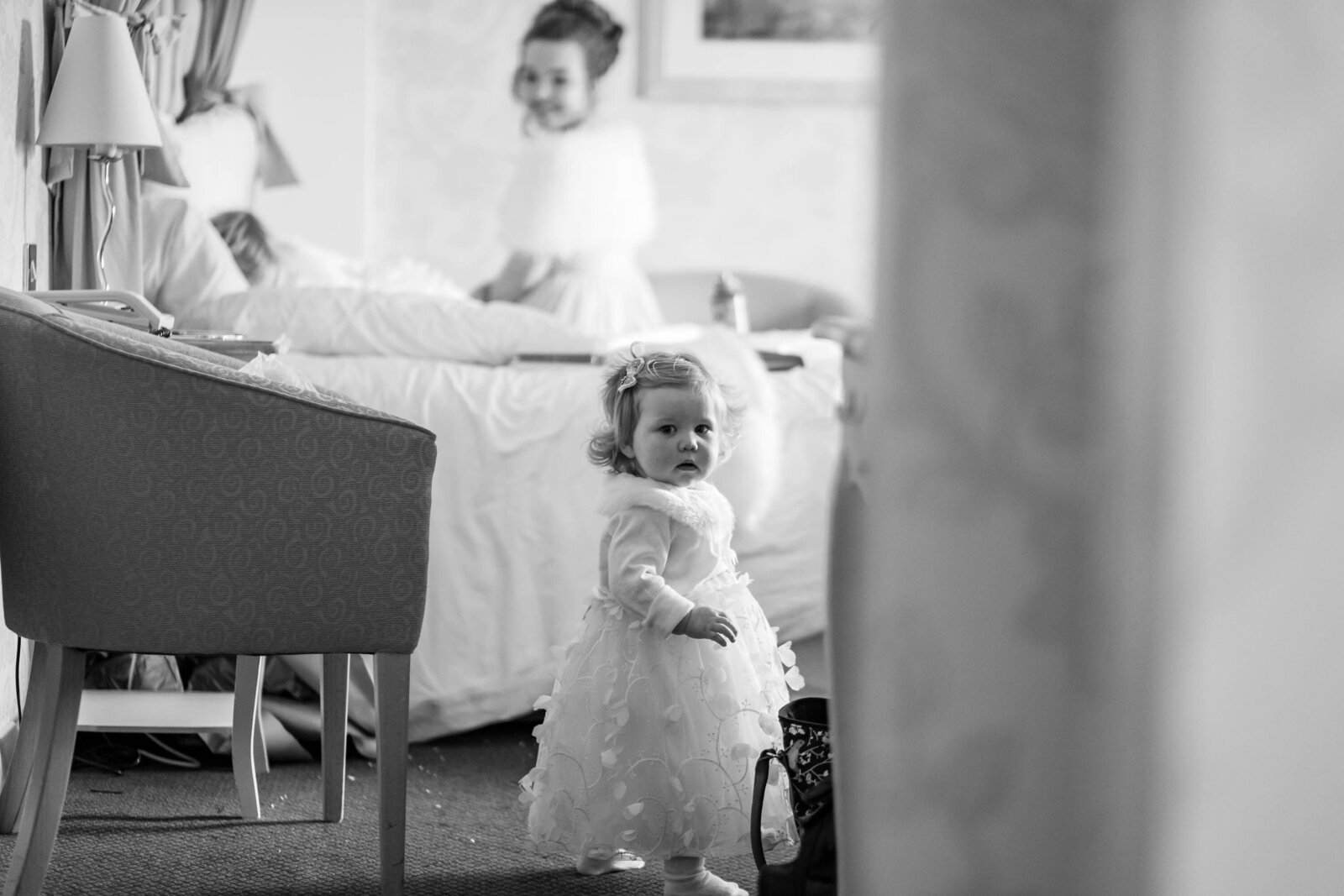 Child bridesmaid at a wedding in Coventry