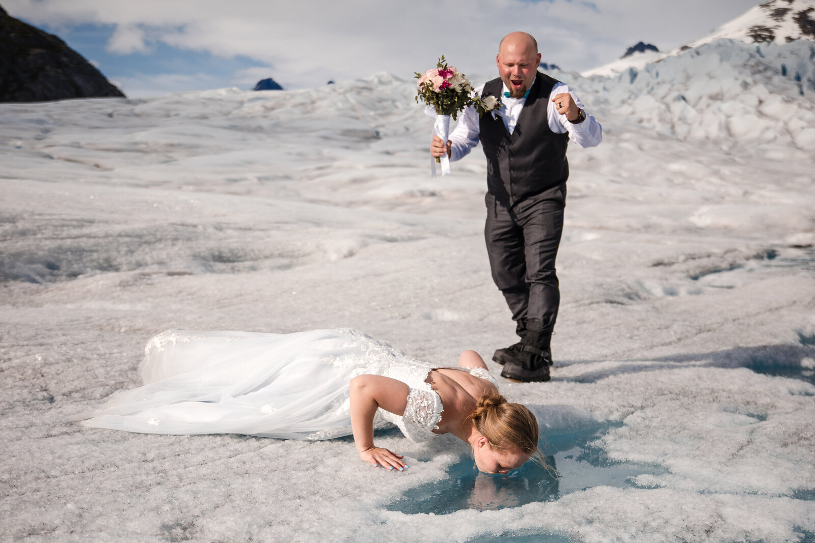 Christine Johnson Photography - Rachel and Bill Wedding Glacier Juneau AK -42