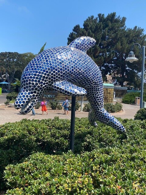 Dolphin statue
