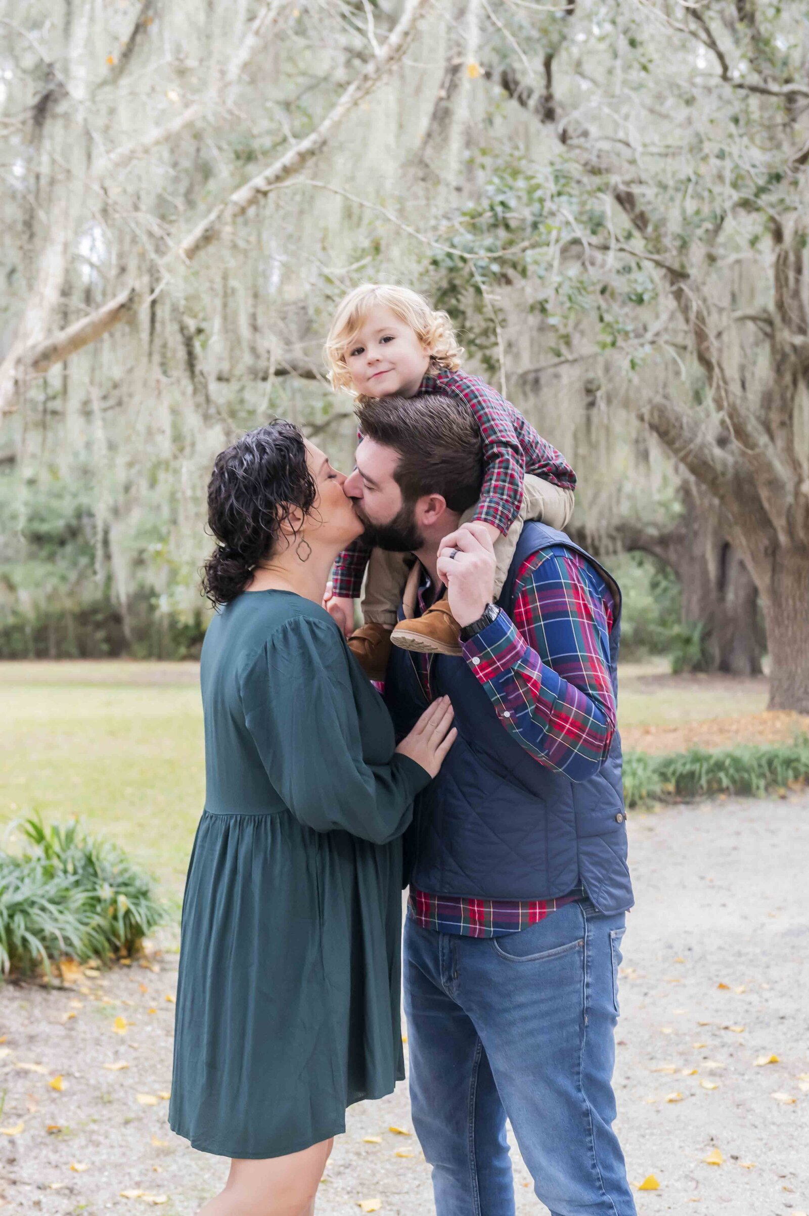 family at park in HHI SC