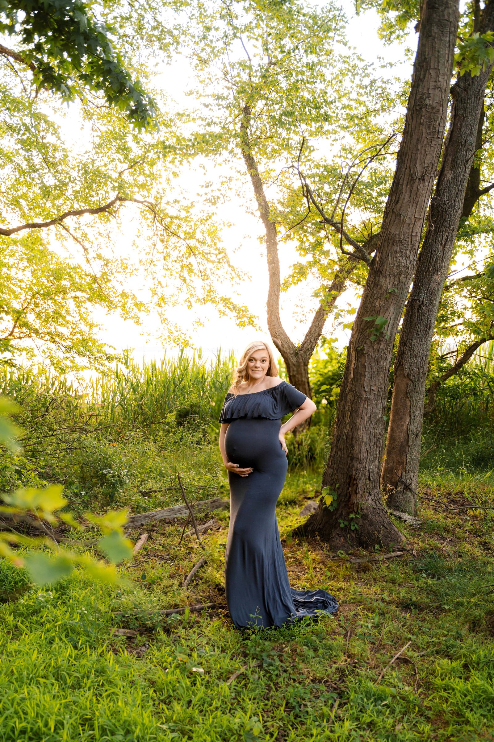 pregnant woman in a Forrest