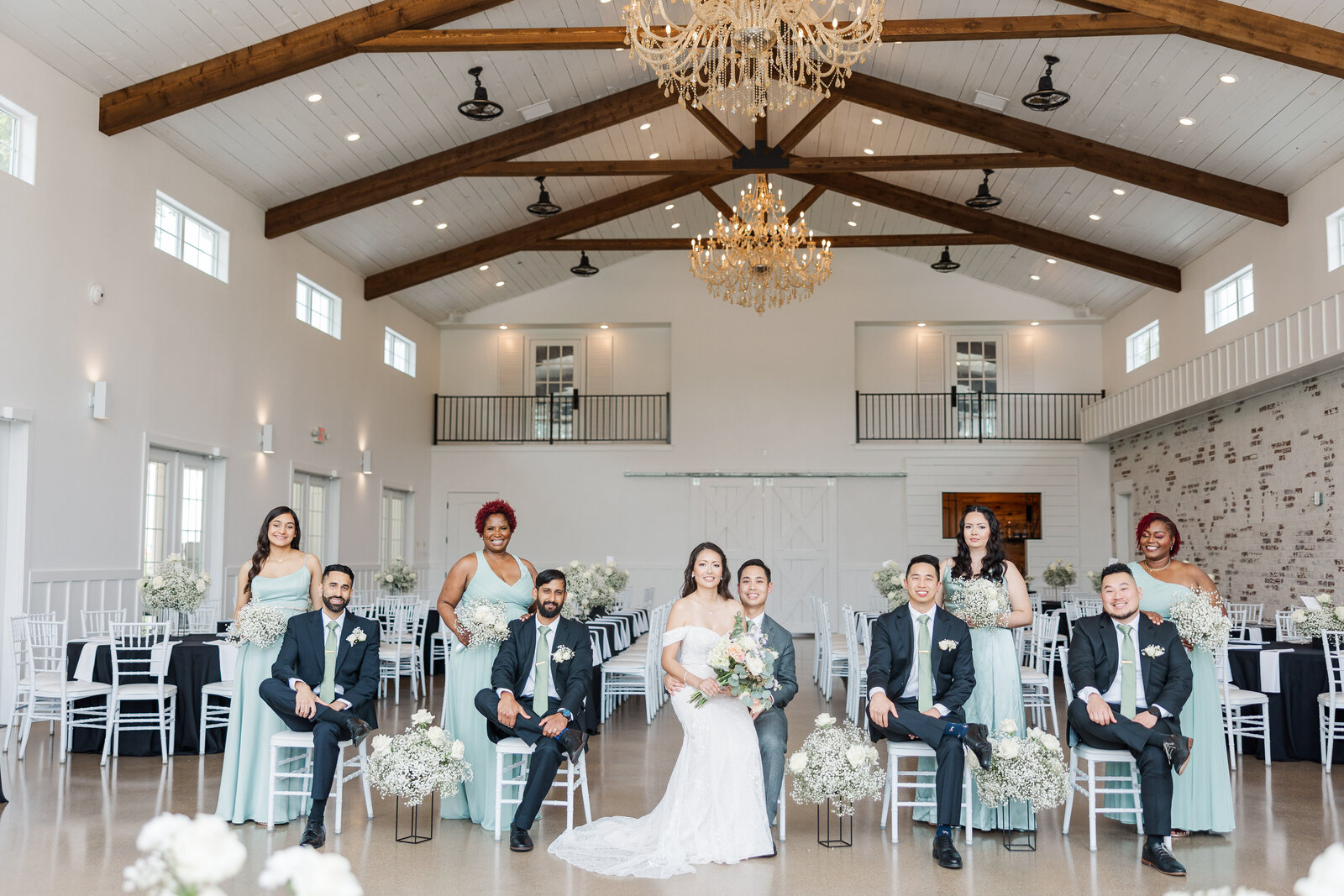 Bridal party photography pre wedding with couple