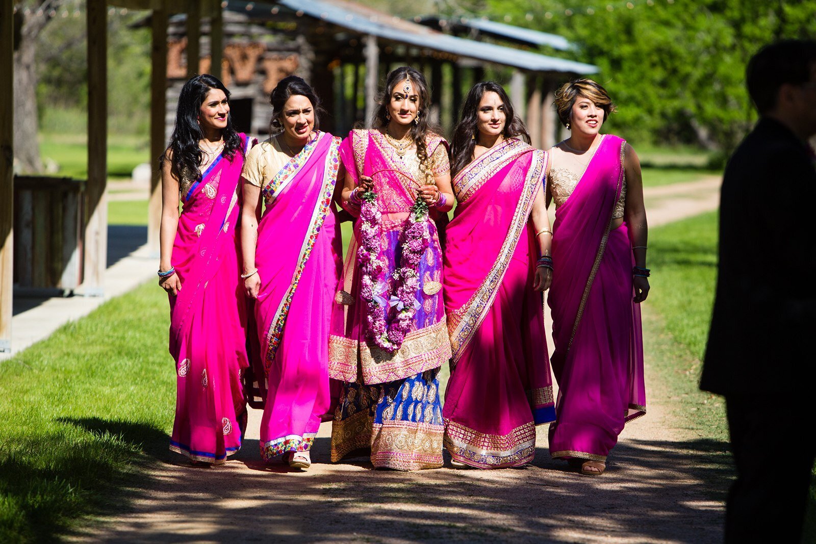 indian-bridesmaids-outdoor-wedding-venue-texas