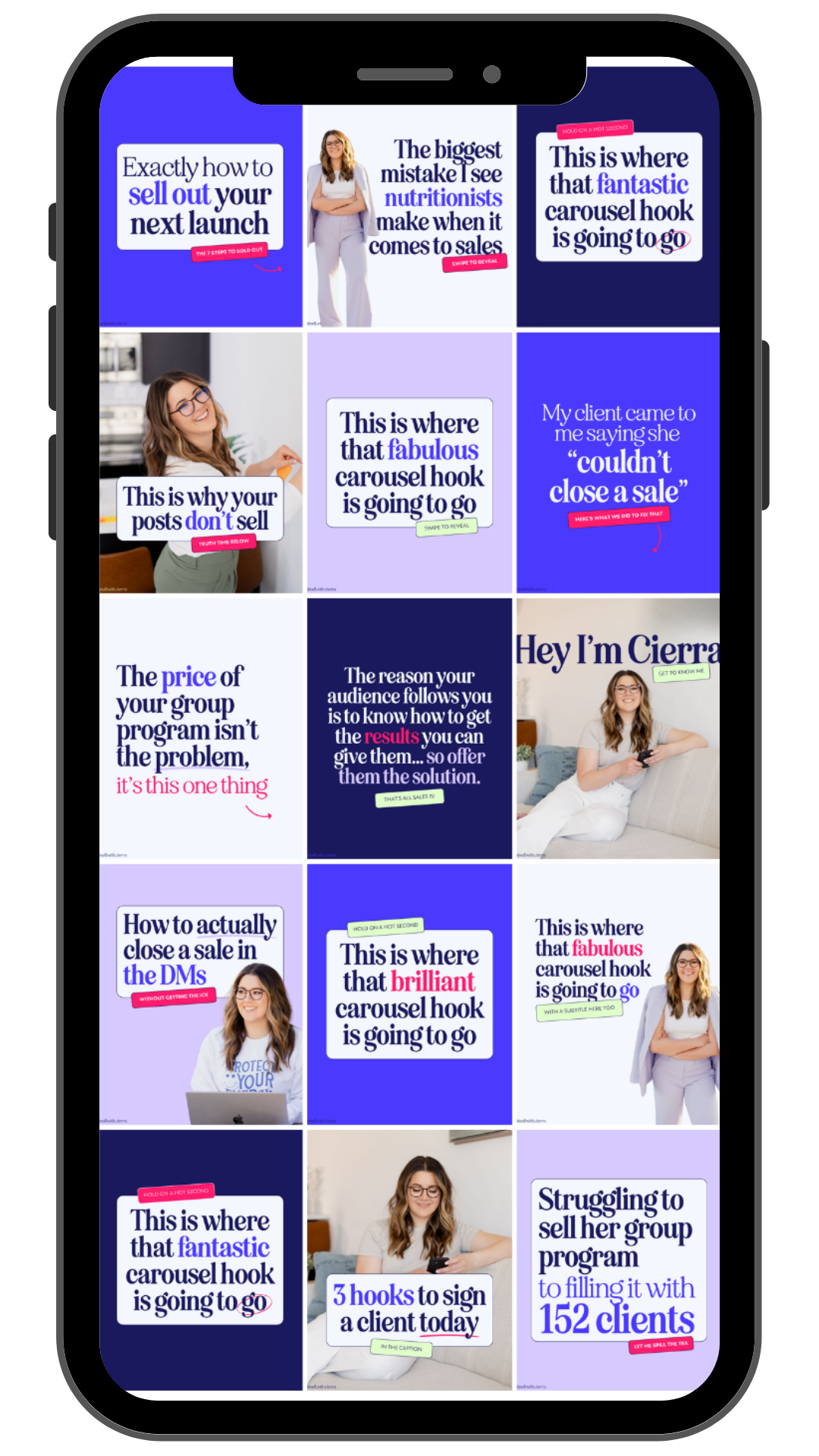 Feed Mockups Cierra