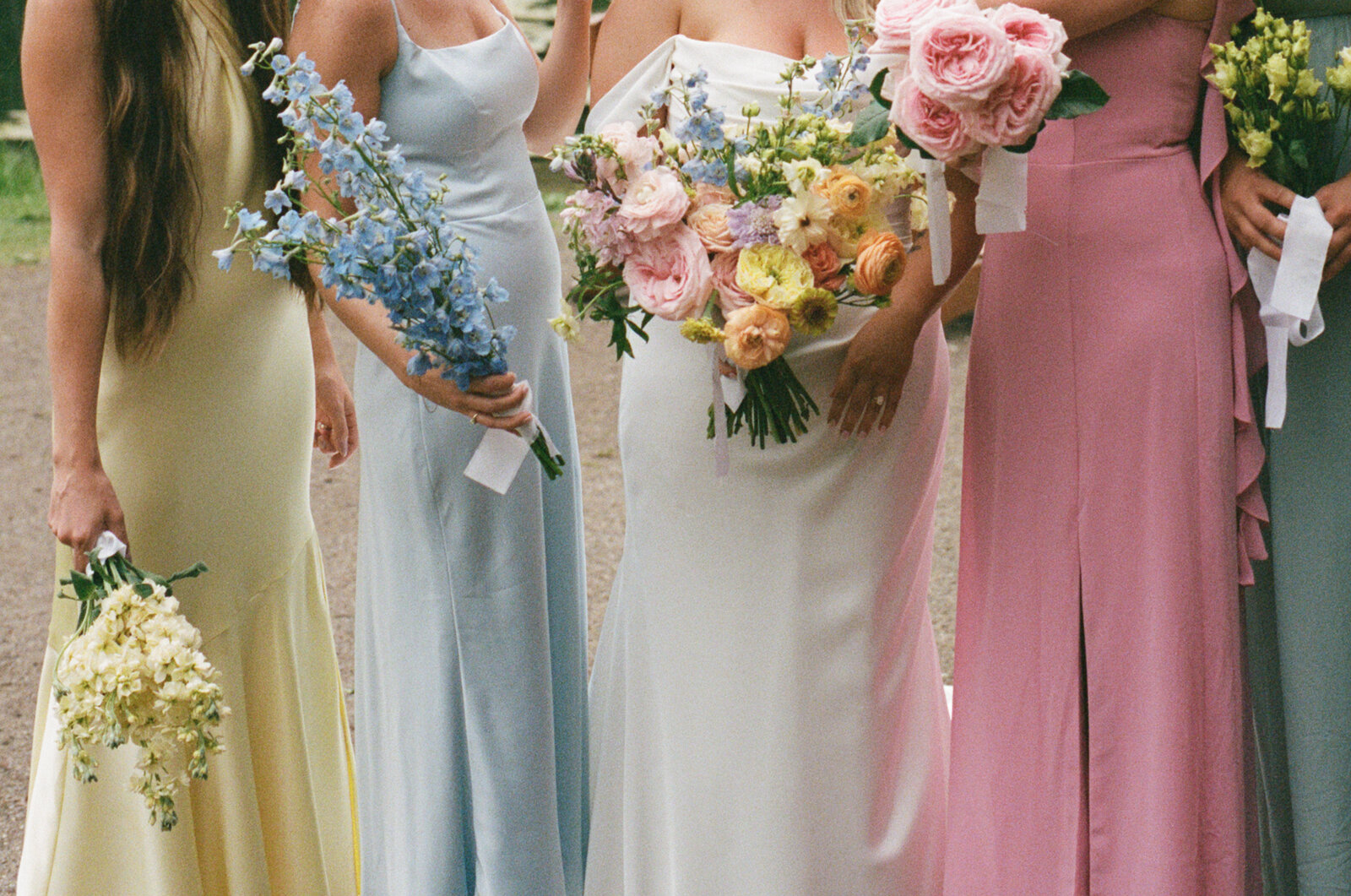 bridesmaids at alberta wedding couples wedding in alberta