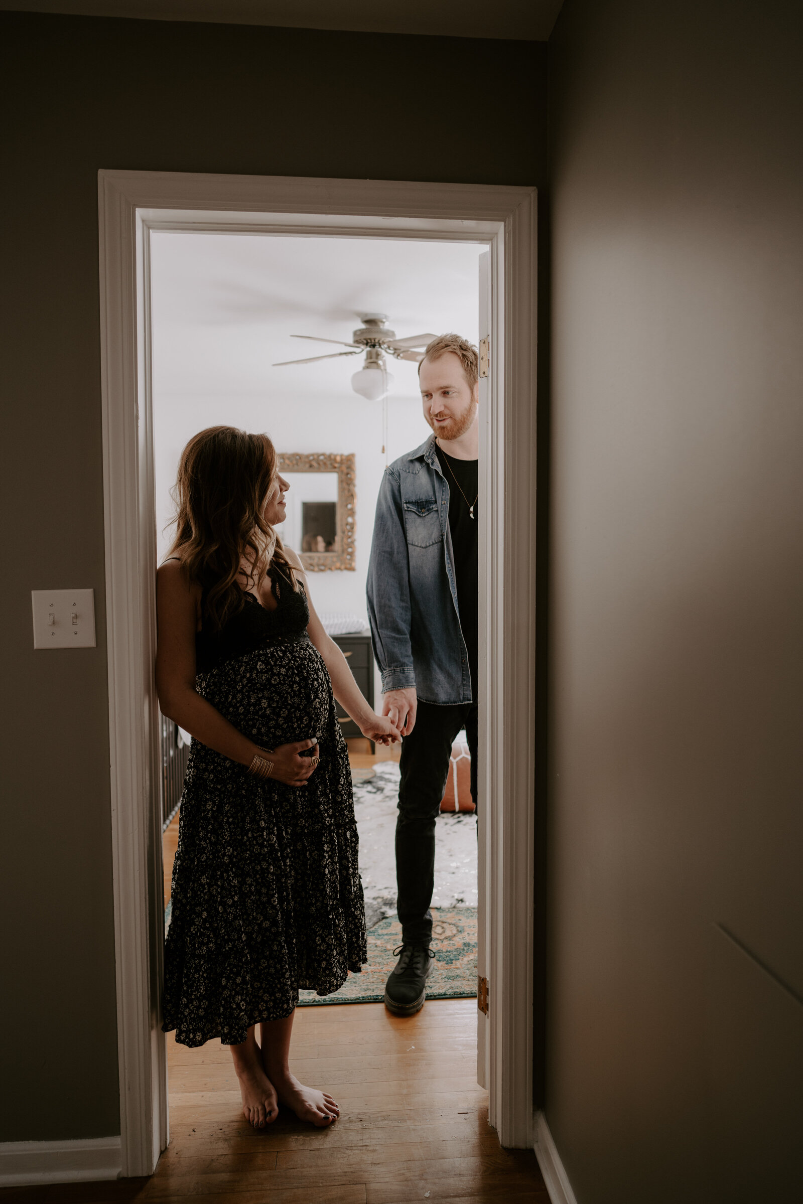 Indianapolis Winter In Home Maternity Session - Cooper-51