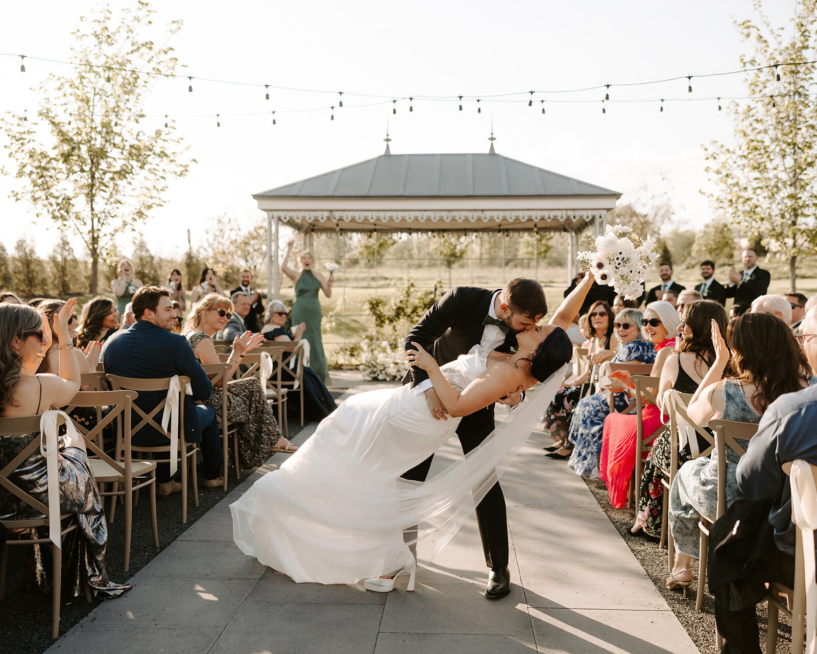 Wedding Couple Kiss a