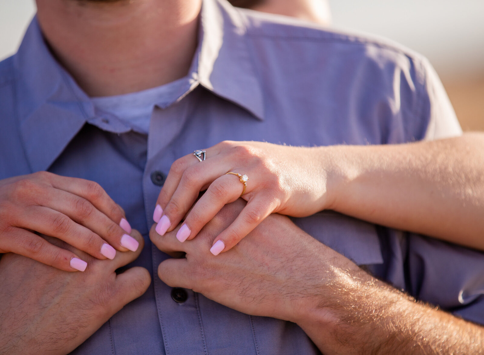 engagement ring in hug