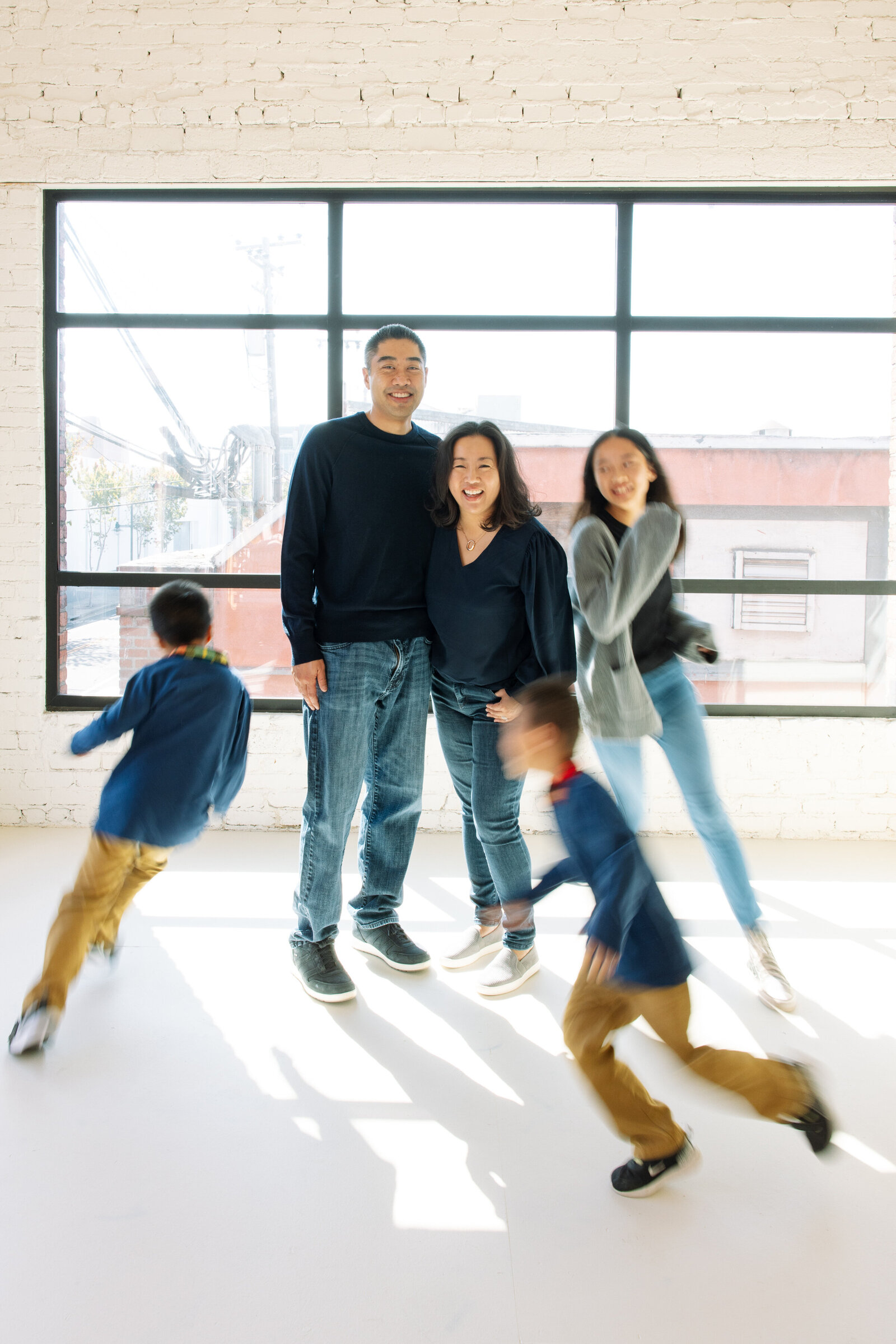 studio family photo session bay area