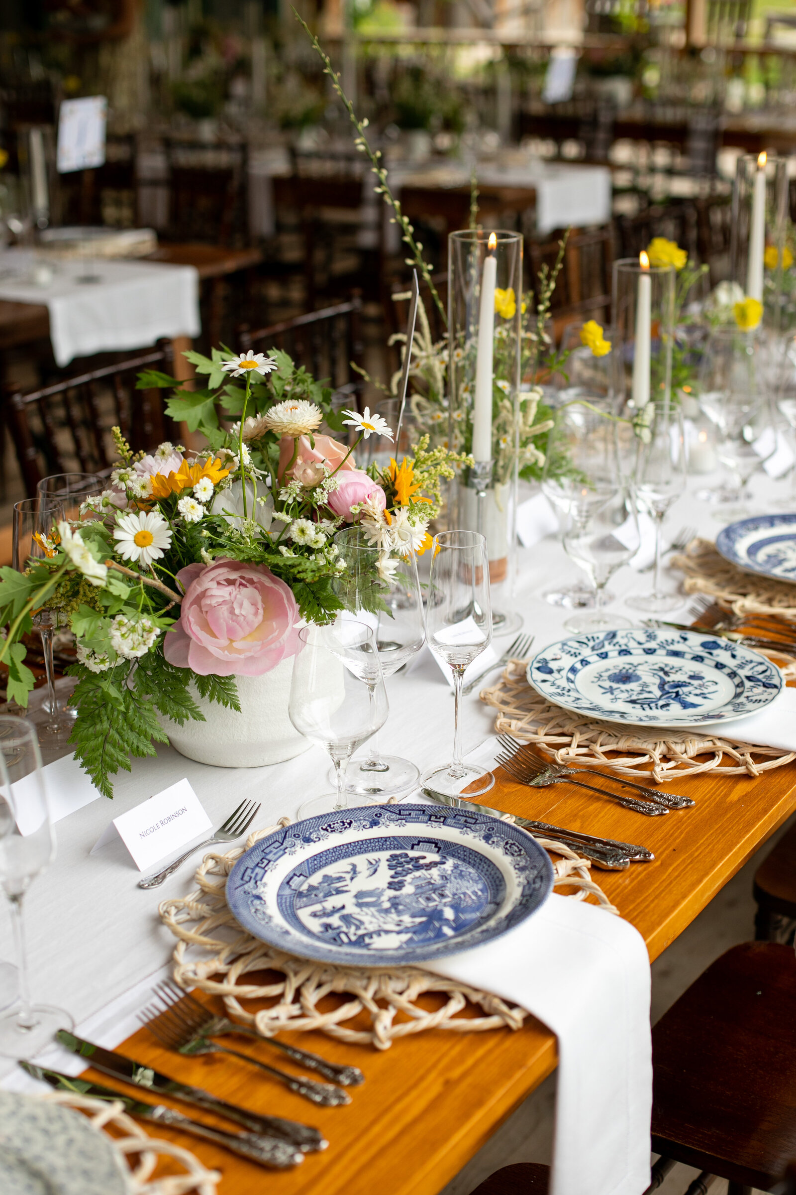 Sheridan Wedding Blue and White Dinner Plates