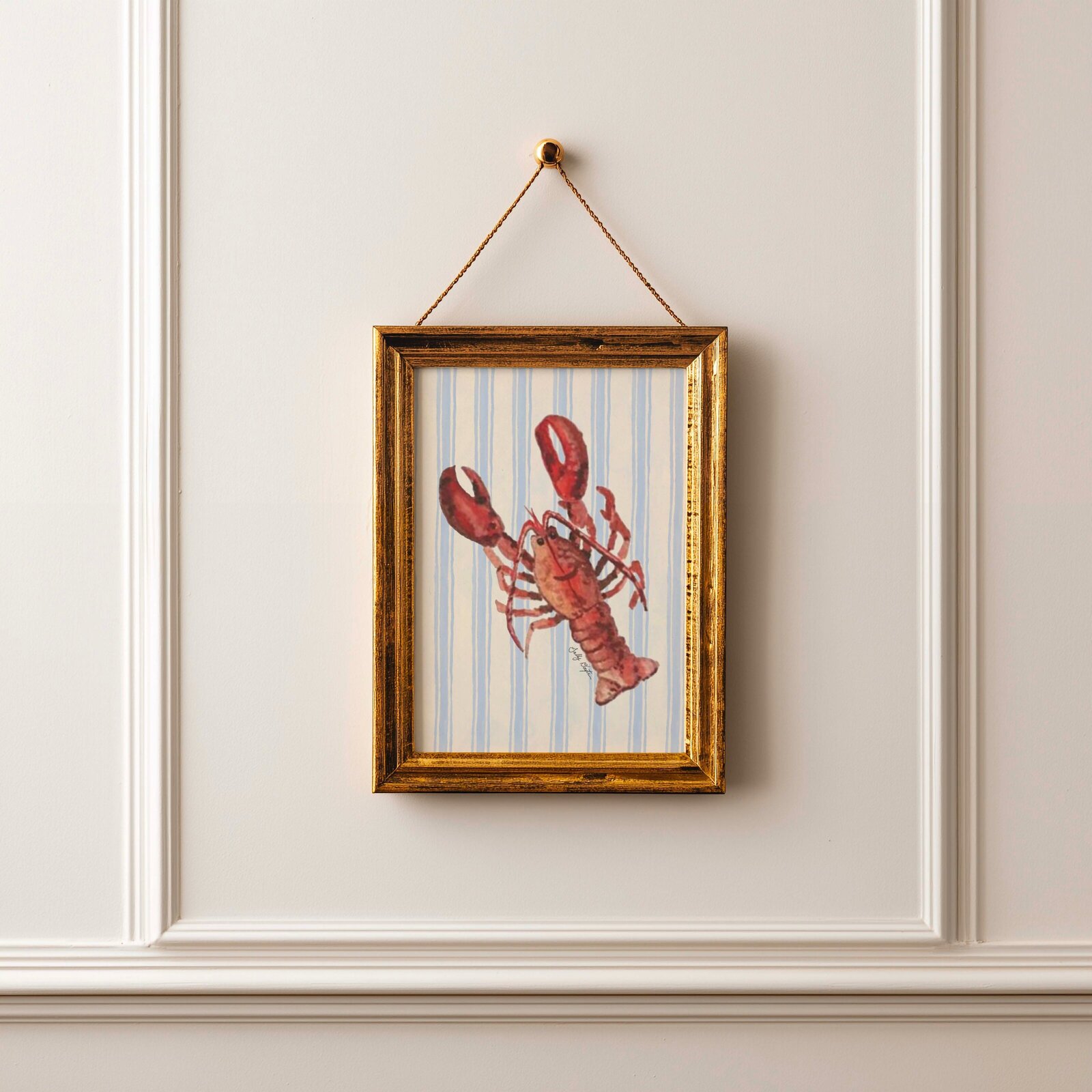 East Coast stationery designer illustrated lobster