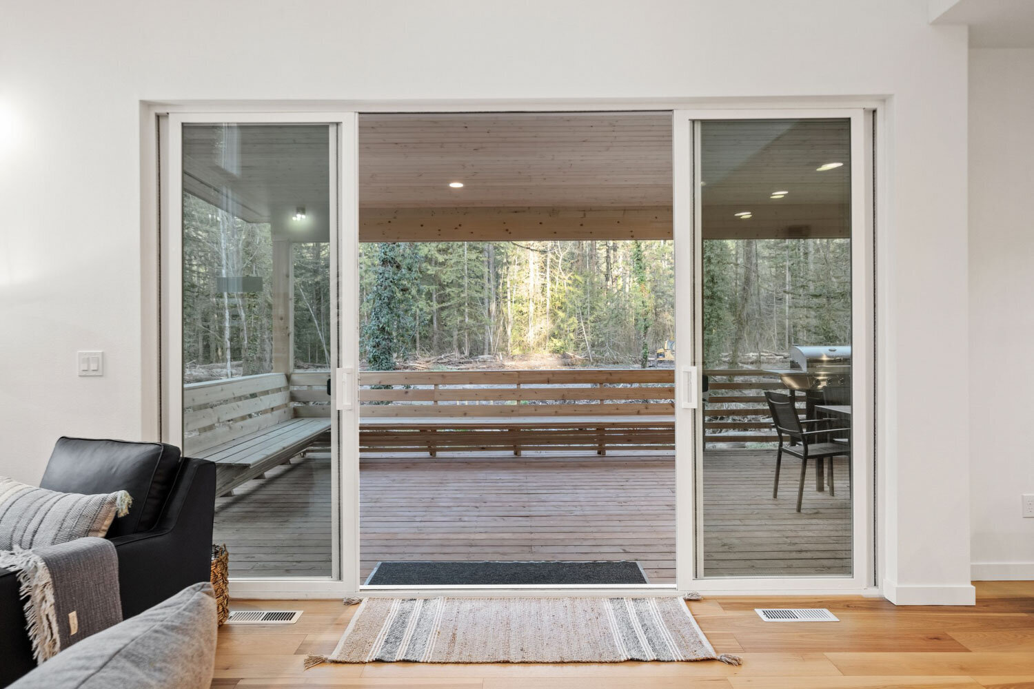 outside view through sliding glass doors