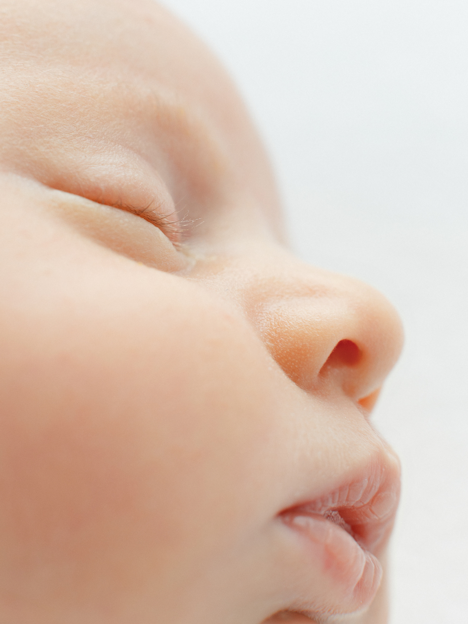 close up photo of newborn eyelashes