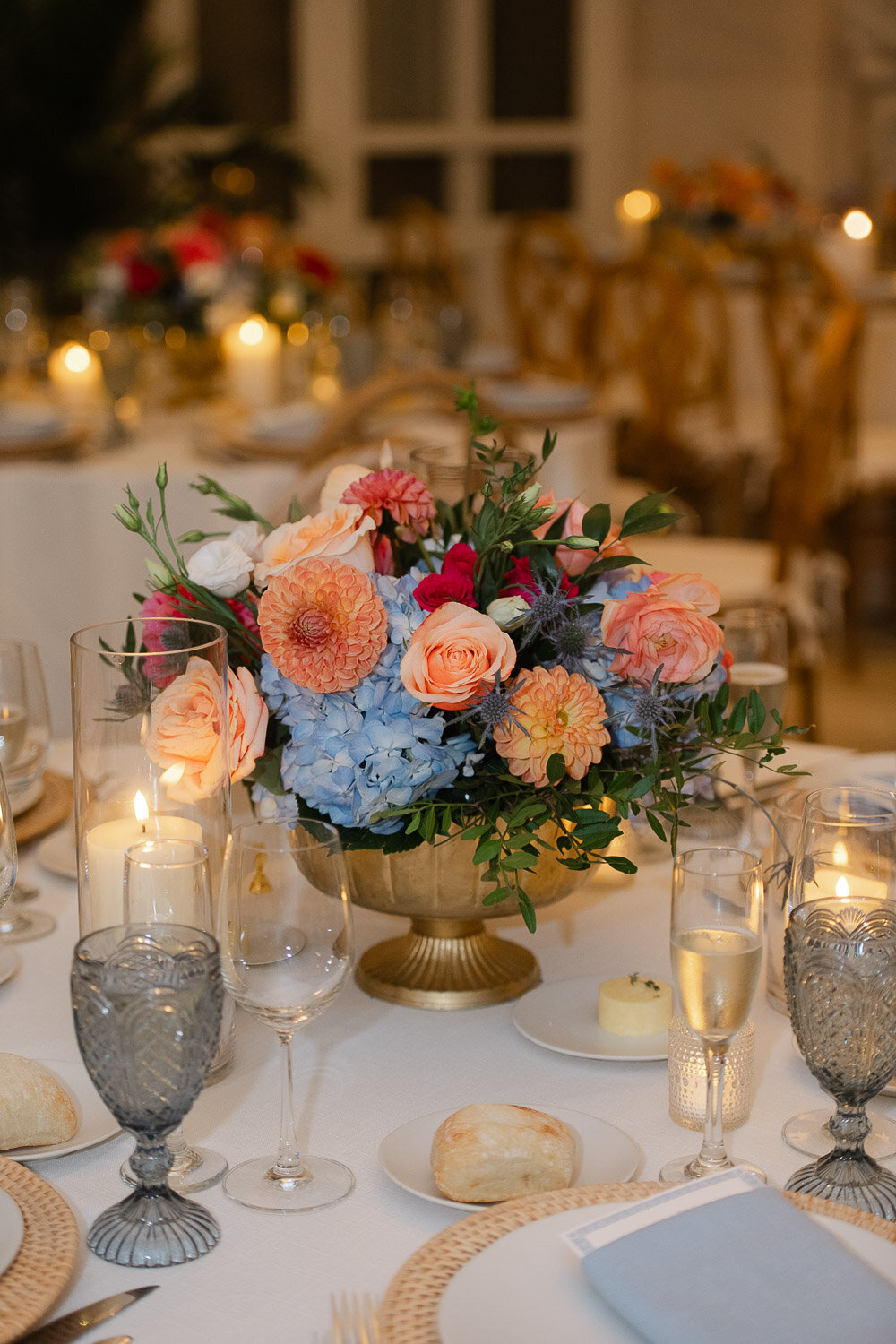 colorful floral centerpiece