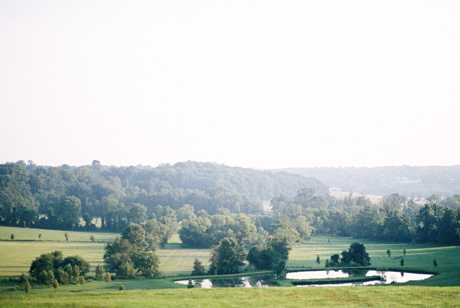 Landscape of Harford Hills wedding venue in Fallston Maryland rolling hills.