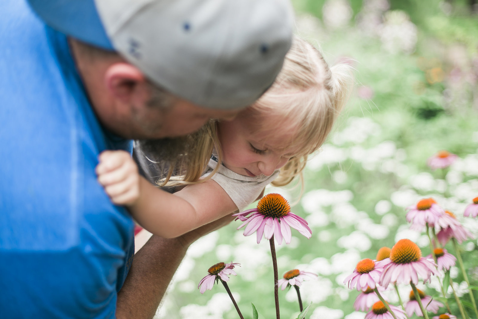 Smelling the flowers with my kiddo