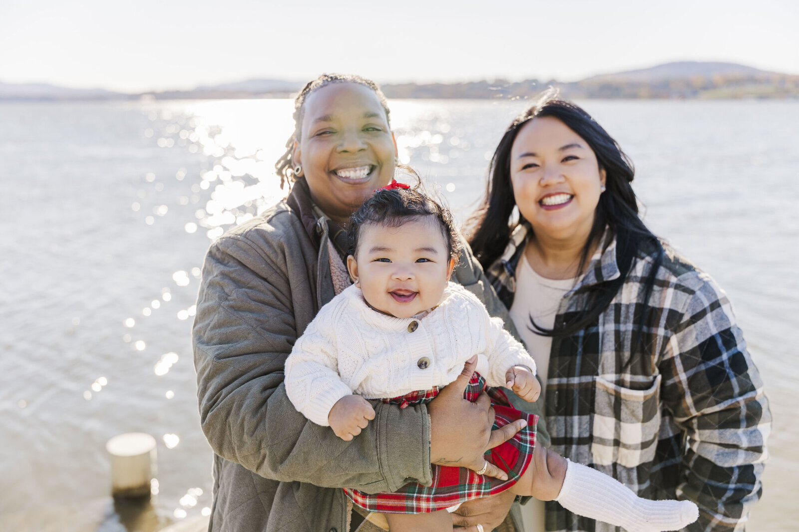 Raquel, Adiylah and their baby at their Hudson Valley family session