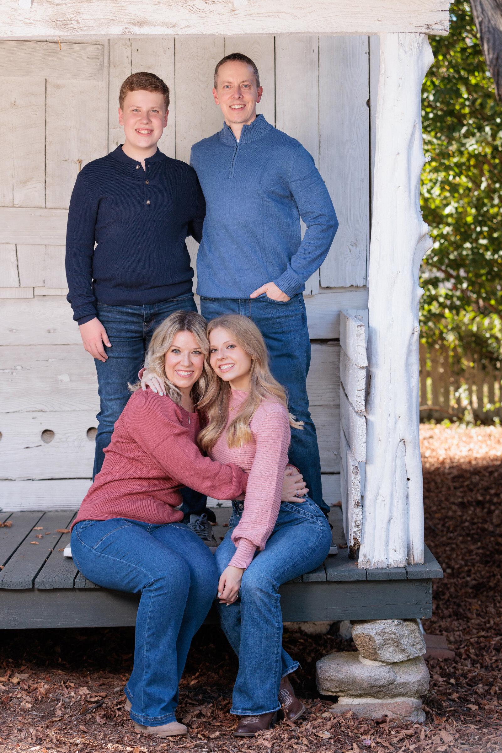 Family love at a farm in Raleigh NC.