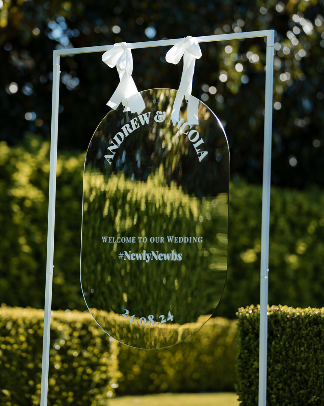 Nicola + Andrew Welcome Sign