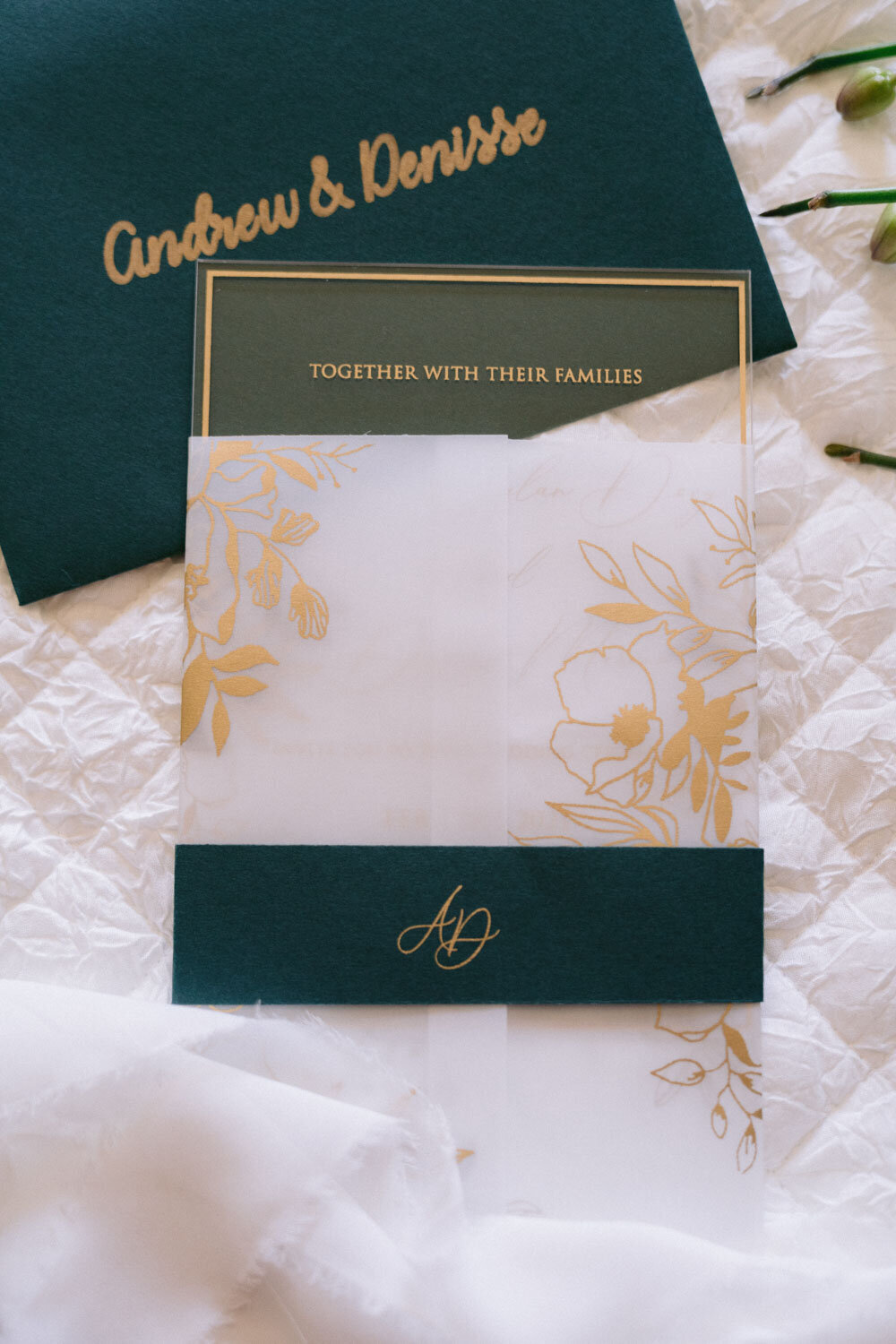 Wedding invitation of Andrew and Denisse