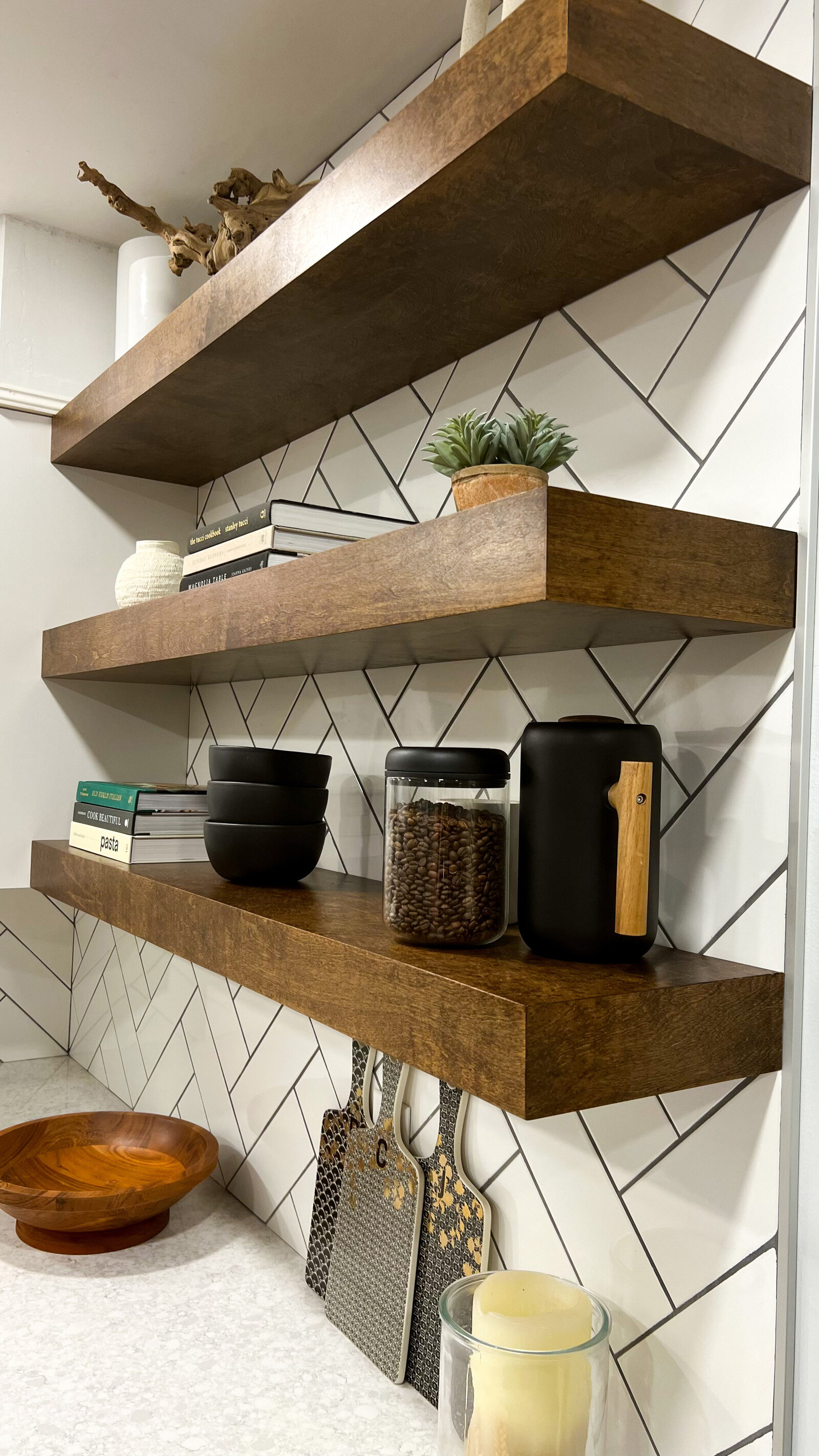 stained-floating-shelves