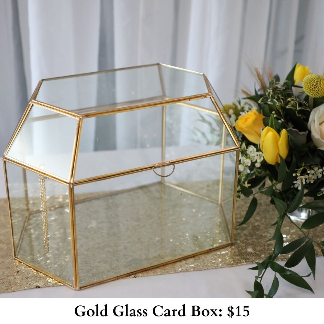 Gold Glass Card Box-531