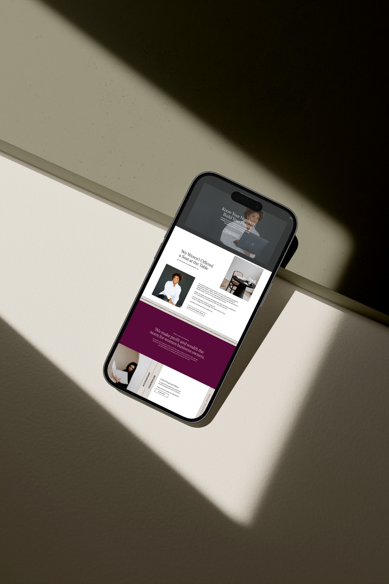 showit website design accountant for women leaders