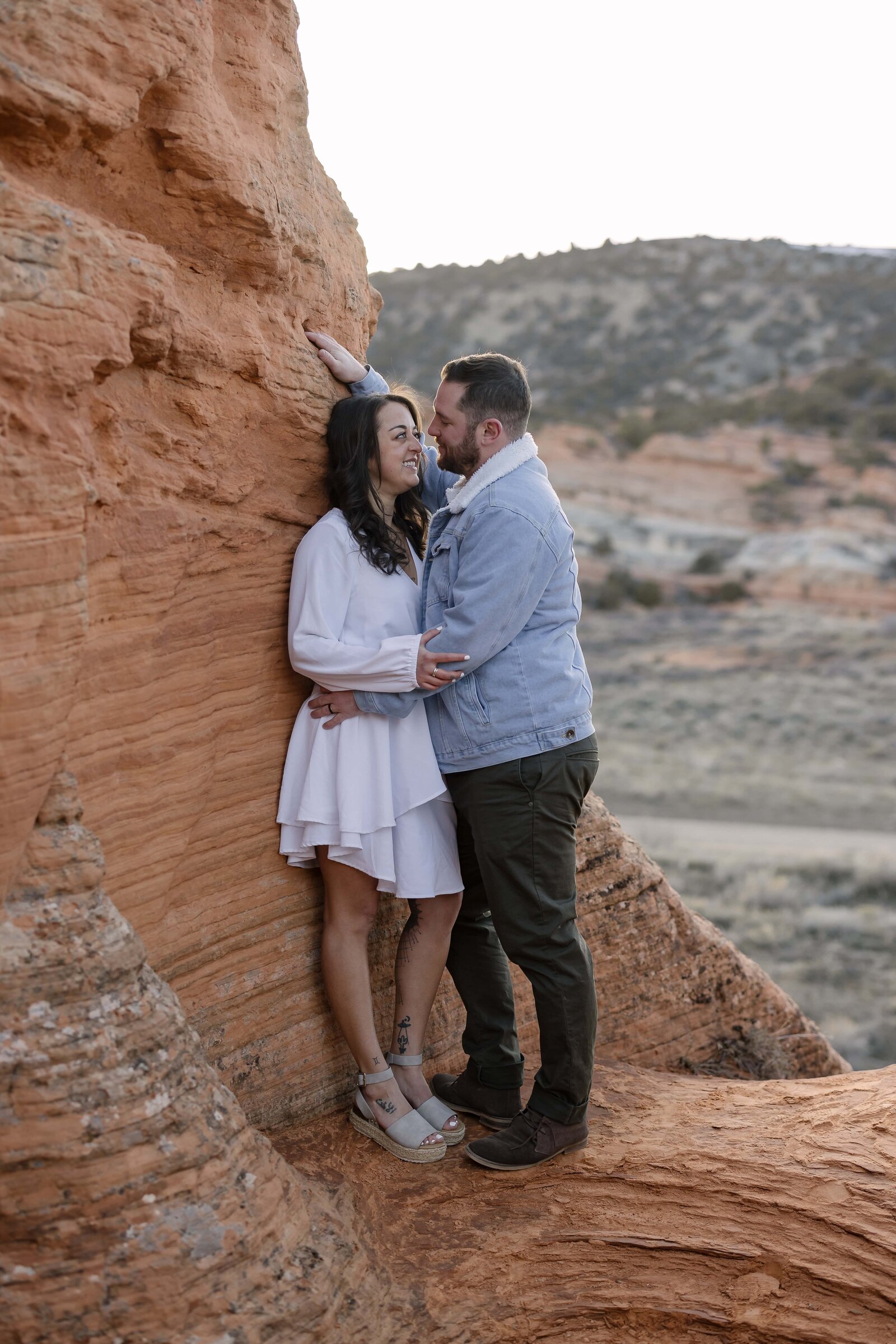 spring engagement session at red buttes near Jackson Hole