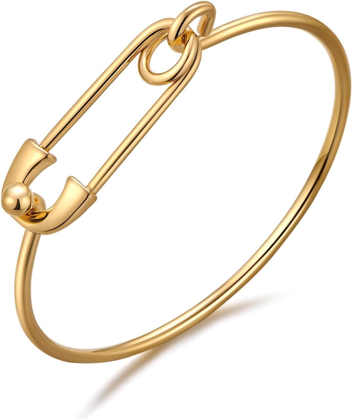 Gold Link Bangle Bracelet