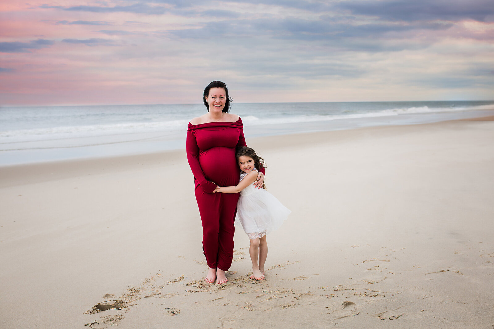 beach maternity portraits by philadelphia maternity photographer