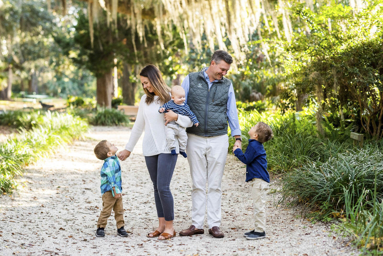 family at park in HHI SC