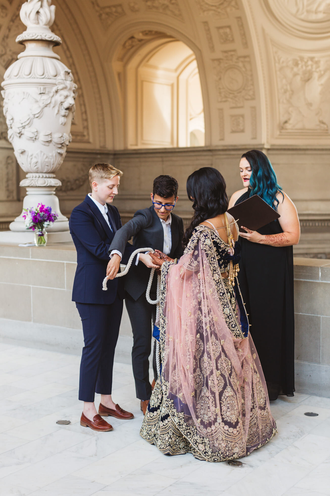 handfasting on 4th Floor at San Francisco City Hall wedding