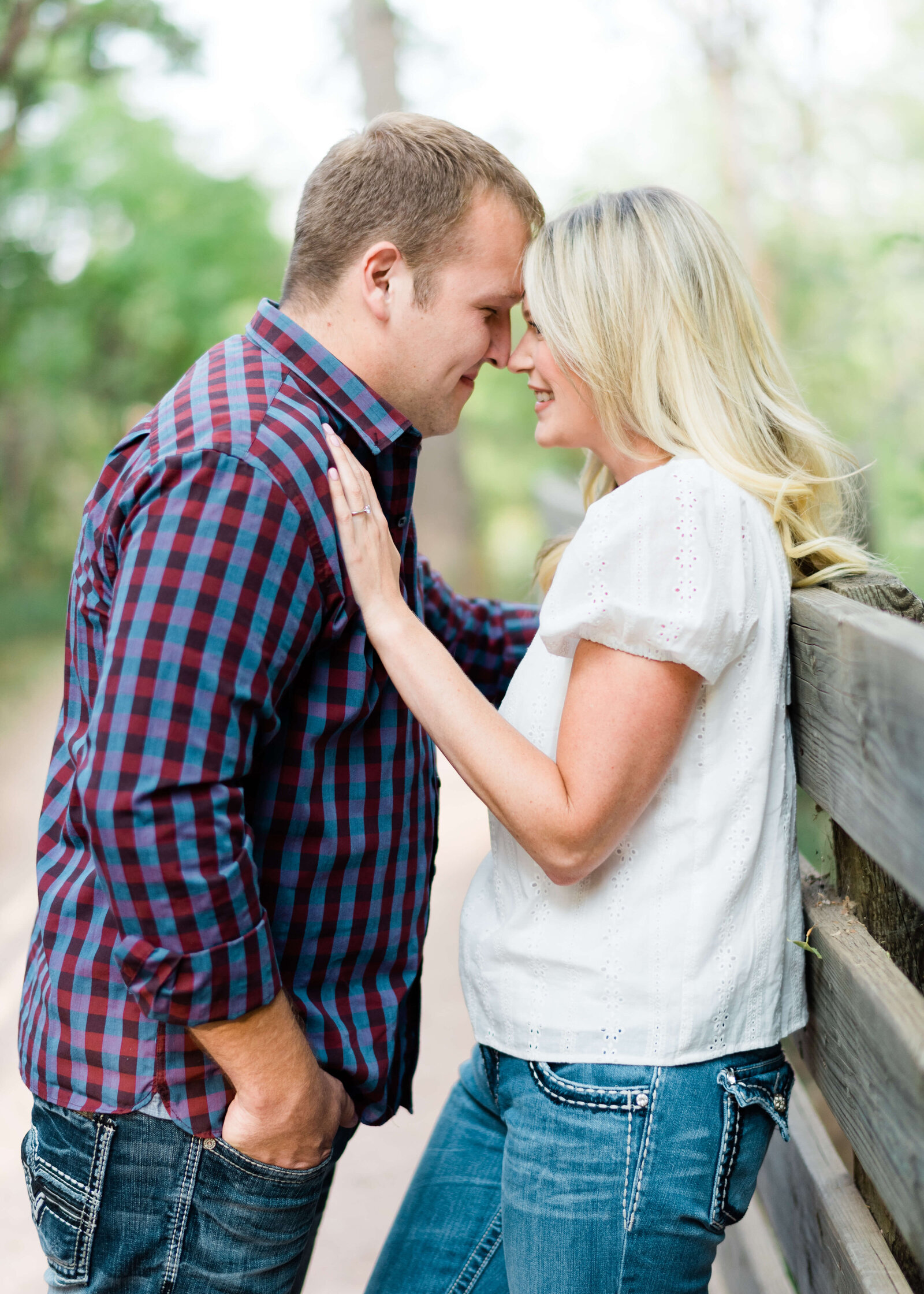 Woman and her Fiance during engagement session taken by Denver Wedding photographer Erin Winter