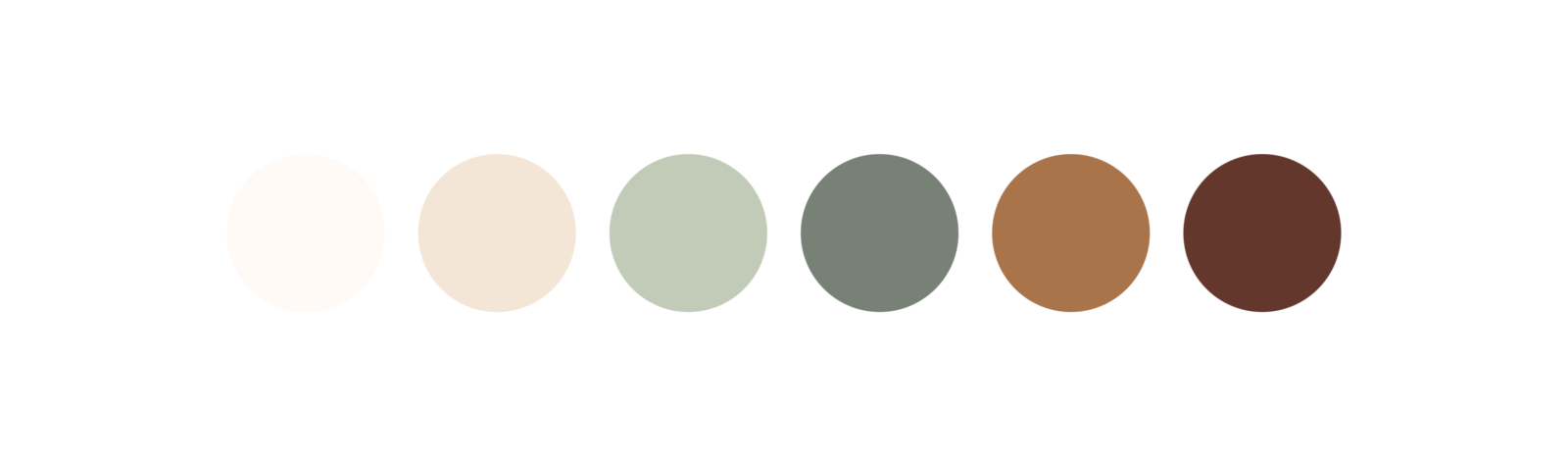 Color palette for therapist brand