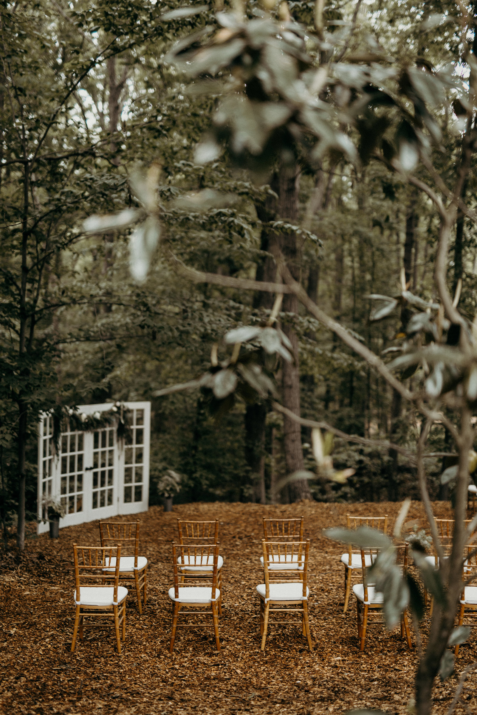 Backyard Wedding Ceremony Setup in Maryland Photographer