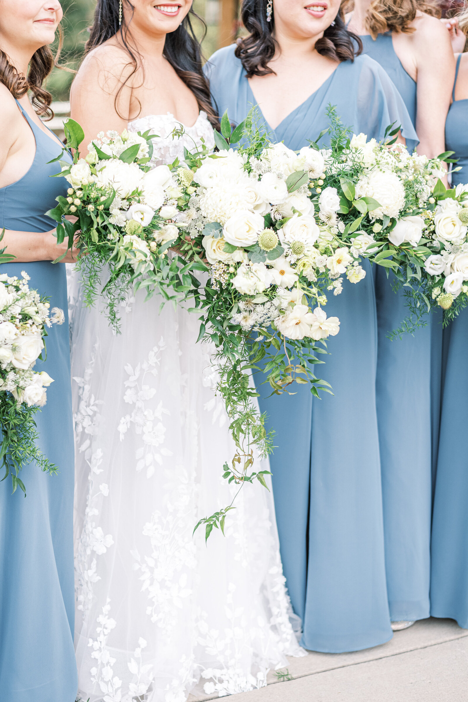 cascade all white bouquet Chestnut Ridge Asheville, NC