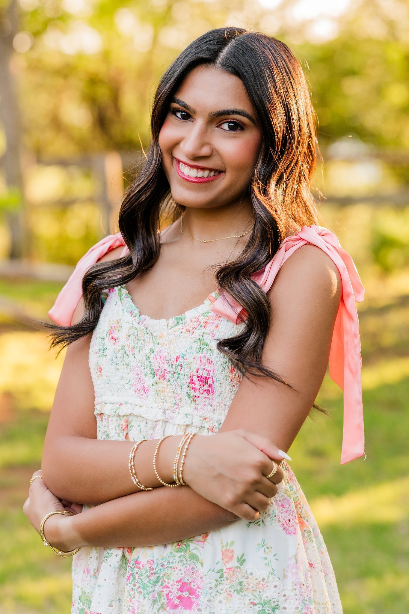 San Antonio High School Senior posing in Gruene