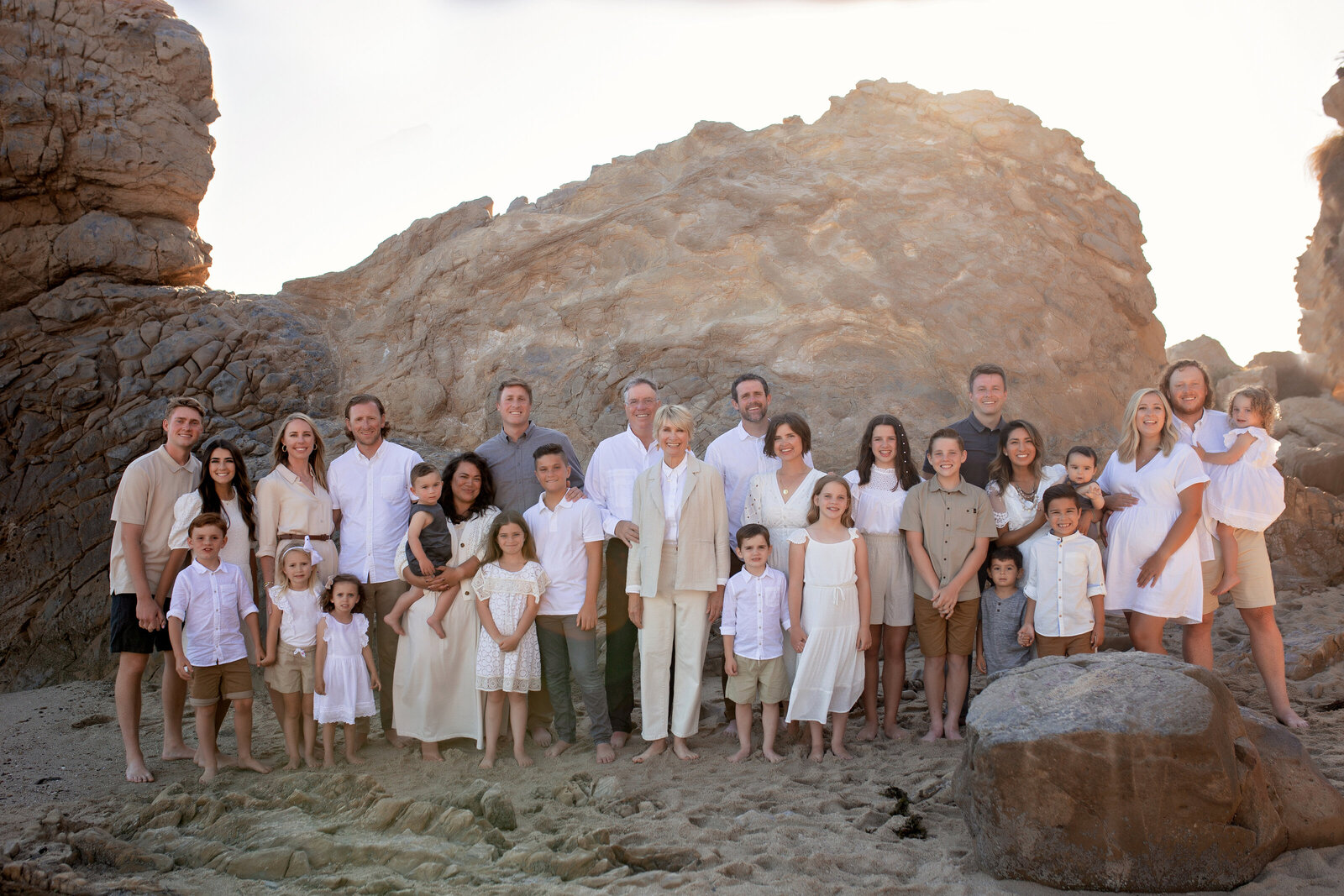 Los Angeles County extended family beach photography