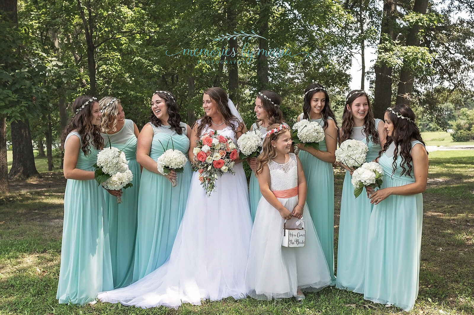 bridal party smiling The estate at monroe williamstown nj