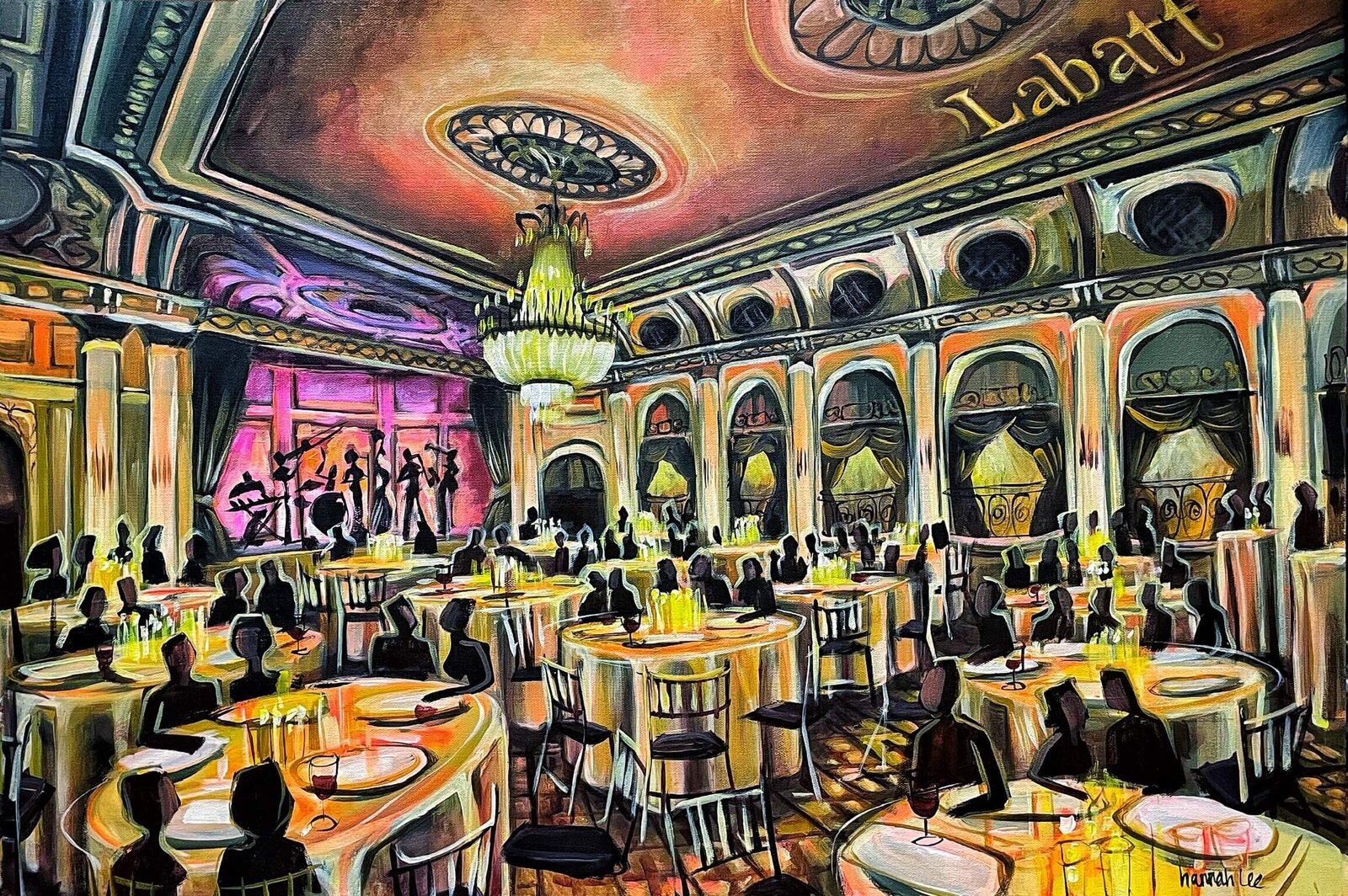 Live Event Painting for Labatt Food Services Corporate Event at The Plaza Hotel NYC