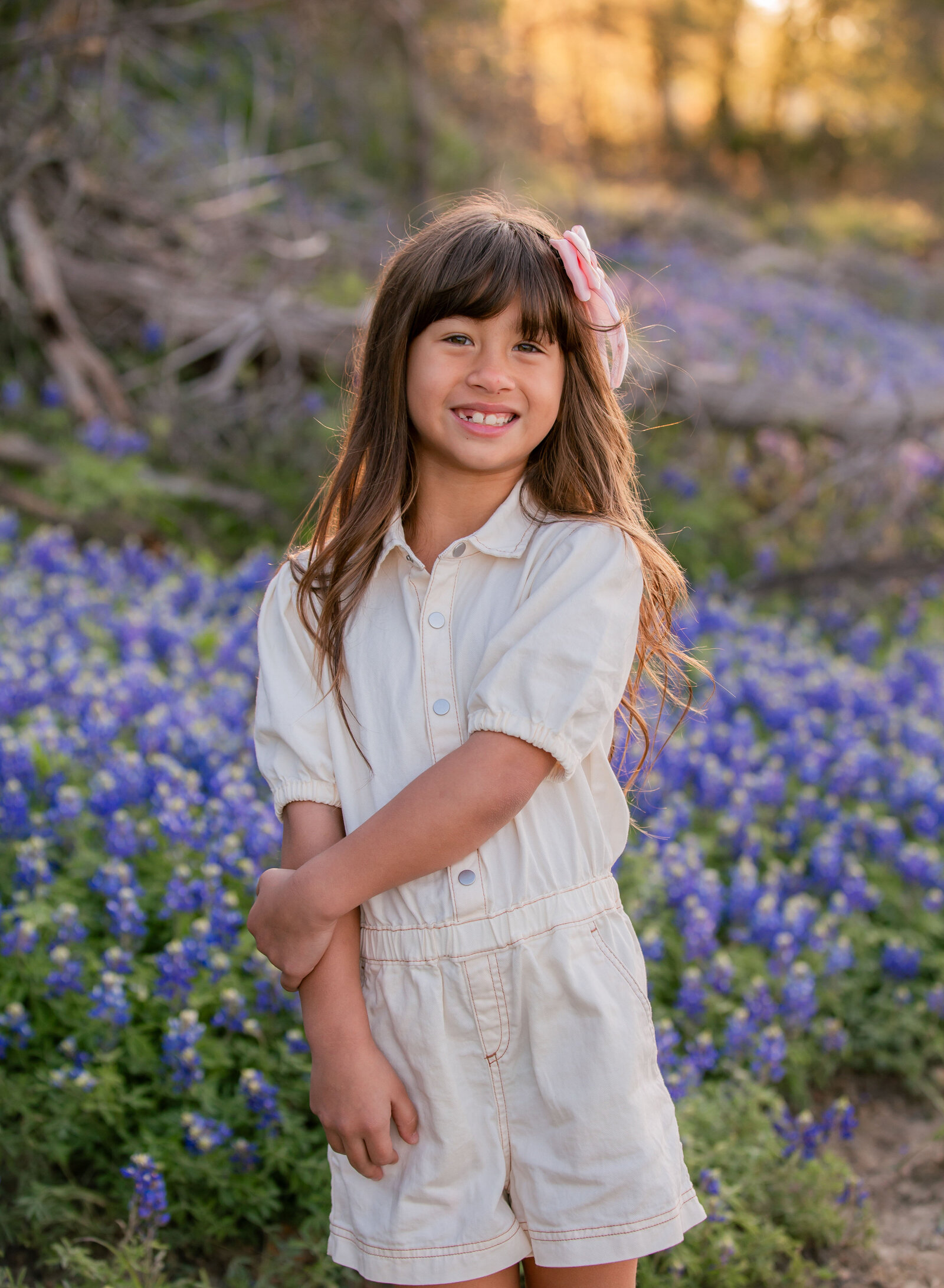 girl in bluebonnets