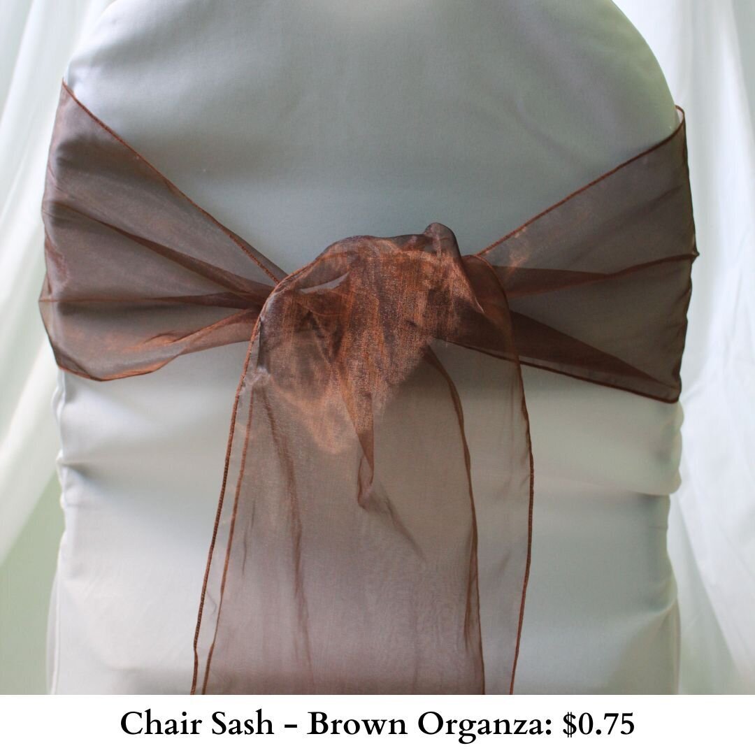Chair Sash-Brown Organza-224