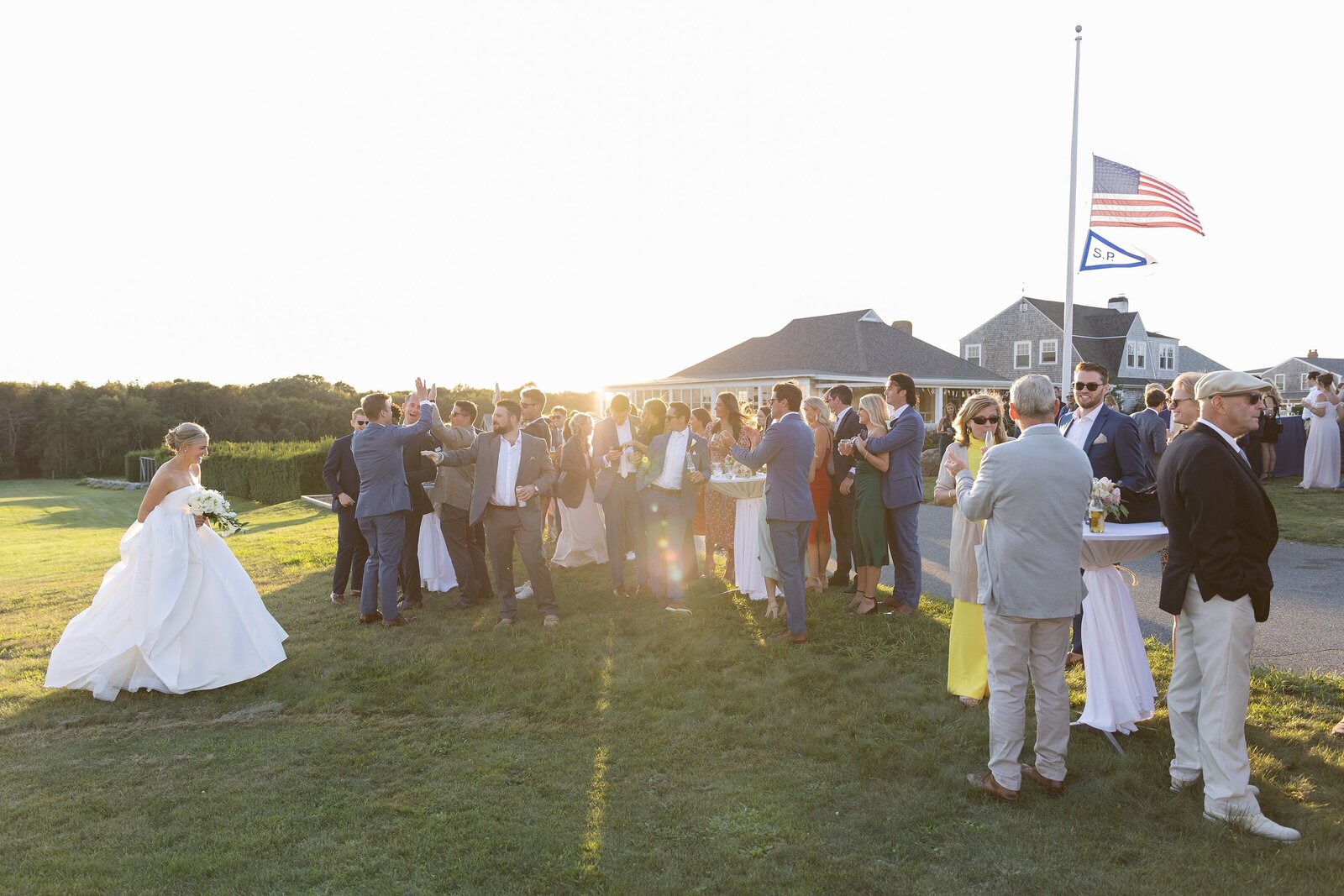 Tented South Dartmouth wedding at Salters Point. Deborah Zoe Photography.