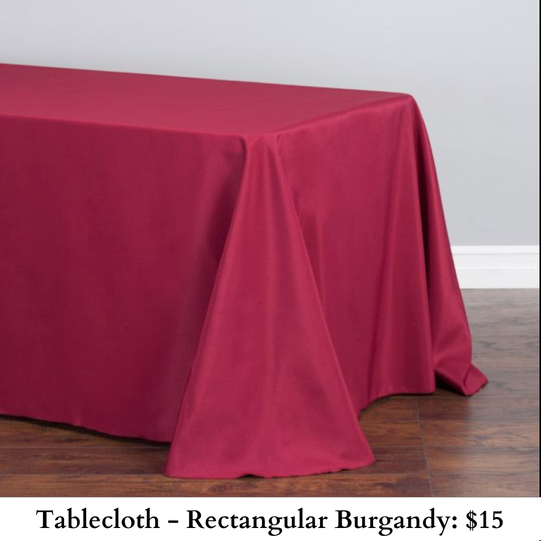 Tablecloth-Rectangular Burgundy-391