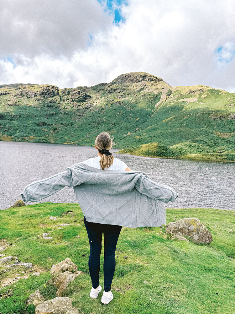 girl at the lake district